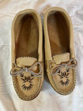 Beaded Suede Moccasins